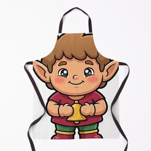 Item preview, Cute Christmas Elf Bell Ringer with a Gold Jingle Bell designed and sold by pumsquare.