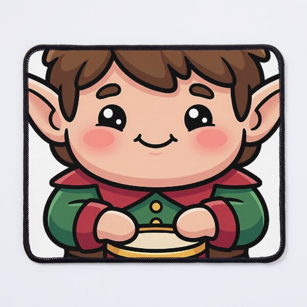 Item preview, Cute Christmas Elf Drummer with a Little Toy Drum designed and sold by pumsquare.