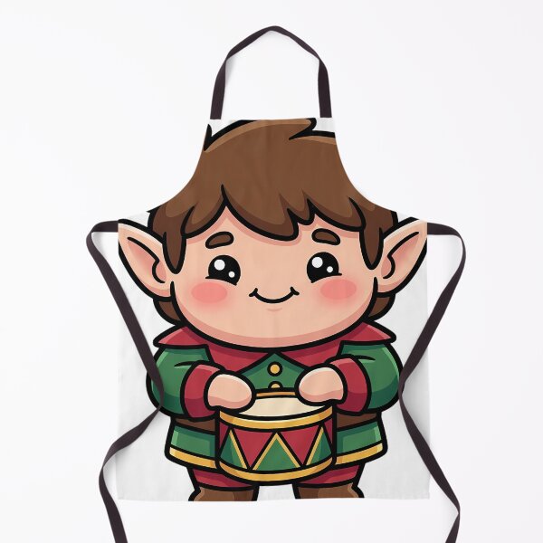 Item preview, Cute Christmas Elf Drummer with a Little Toy Drum designed and sold by pumsquare.