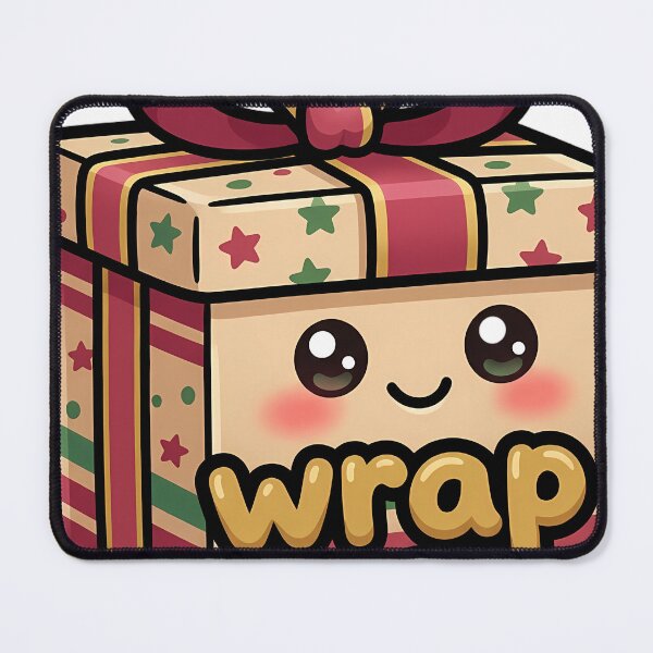 Item preview, Kawaii Christmas Wrapped Gift Box with a Happy Face - Wrap It Up designed and sold by pumsquare.