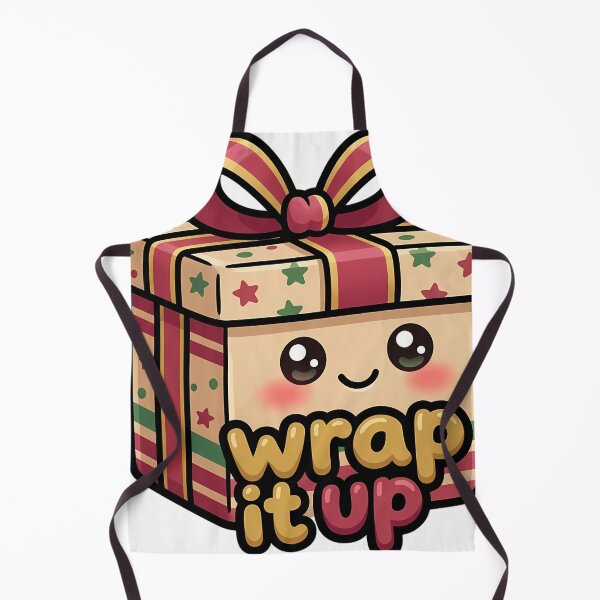 Item preview, Kawaii Christmas Wrapped Gift Box with a Happy Face - Wrap It Up designed and sold by pumsquare.