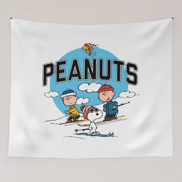 Item preview, Peanuts Gang Skiing Charlie Brown Snoopy Winter Fun designed and sold by TeriGertrudis.