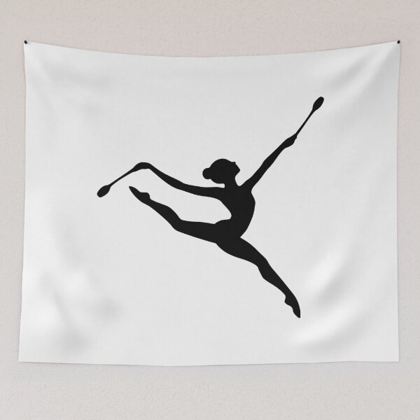 Item preview, Rhythmic Gymnastics Clubs Black Silhouette designed and sold by AnnSign.