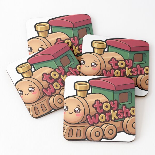 Item preview, Kawaii Christmas Toy Train with a Happy Face - Toy Workshop designed and sold by pumsquare.