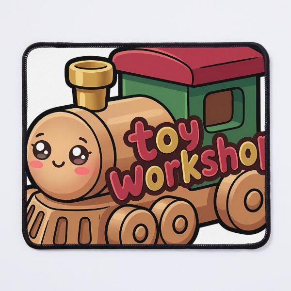 Item preview, Kawaii Christmas Toy Train with a Happy Face - Toy Workshop designed and sold by pumsquare.