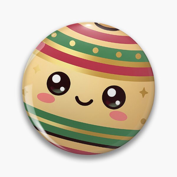 Item preview, Kawaii Christmas Spinning Top with a Happy Face designed and sold by pumsquare.