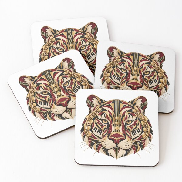 Item preview, Tiger Musical Portrait in 1930s Art Deco designed and sold by Mono.fi Studios.