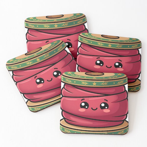 Item preview, Kawaii Christmas Ribbon Spool with a Happy Face designed and sold by pumsquare.