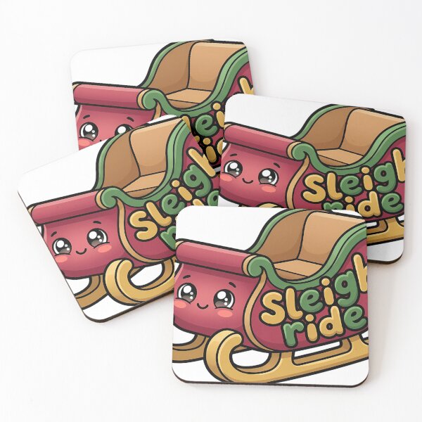 Item preview, Kawaii Christmas Sleigh with a Happy Face - Sleigh Ride designed and sold by pumsquare.