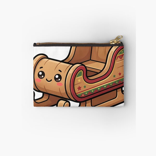 Item preview, Kawaii Christmas Wooden Sled with a Happy Face designed and sold by pumsquare.