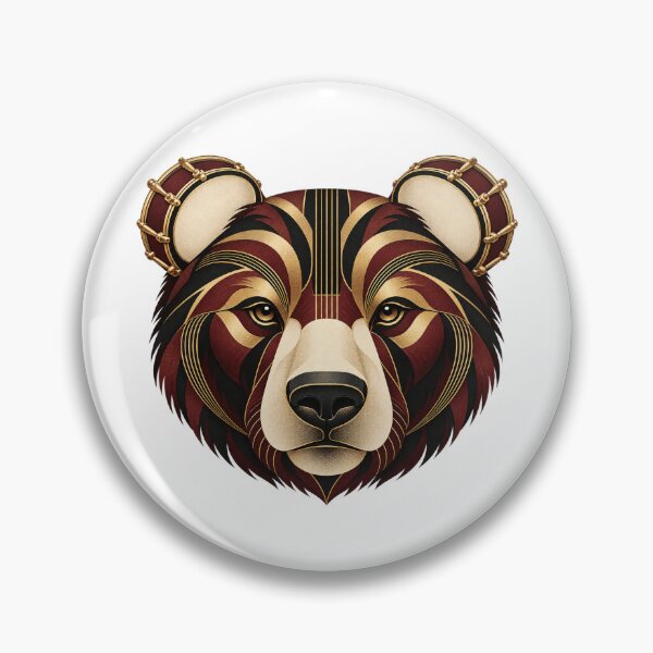 Item preview, Brown Bear Musical Portrait in 1930s Art Deco designed and sold by Mono.fi Studios.