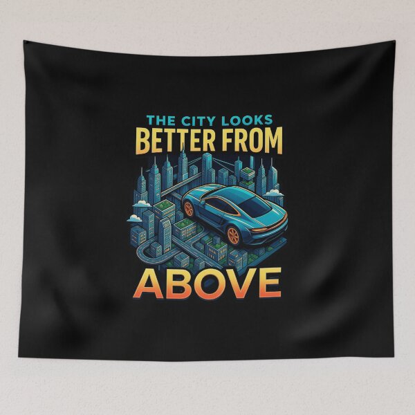 Item preview, City Looks Better From Above Sports Car View designed and sold by AmeliaShirts.