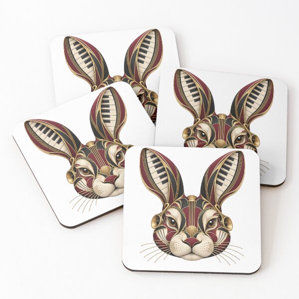 Item preview, Rabbit Musical Portrait in 1930s Art Deco designed and sold by Mono.fi Studios.