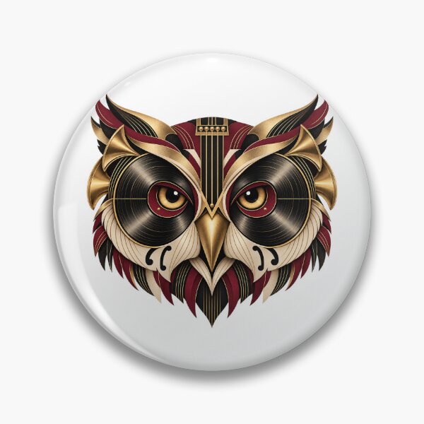 Item preview, Owl Musical Portrait in 1930s Art Deco designed and sold by Mono.fi Studios.