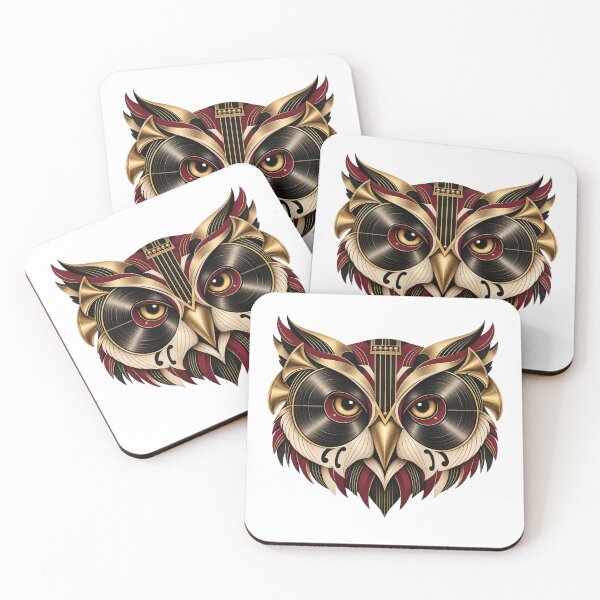 Item preview, Owl Musical Portrait in 1930s Art Deco designed and sold by Mono.fi Studios.