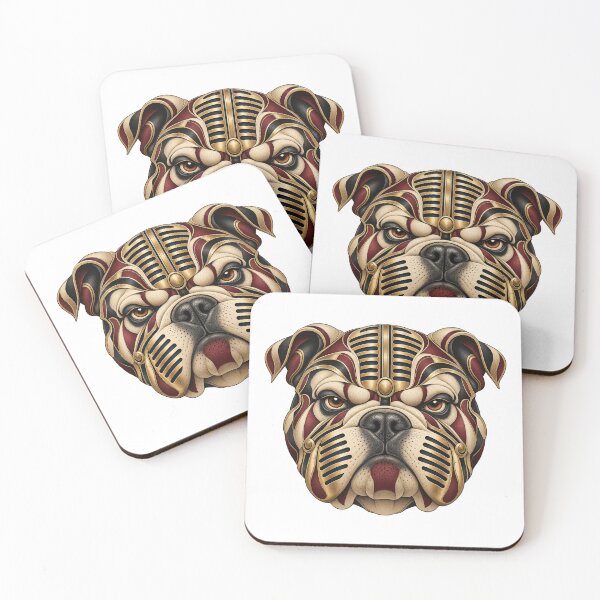 Item preview, Bulldog Musical Portrait in 1930s Art Deco designed and sold by Mono.fi Studios.