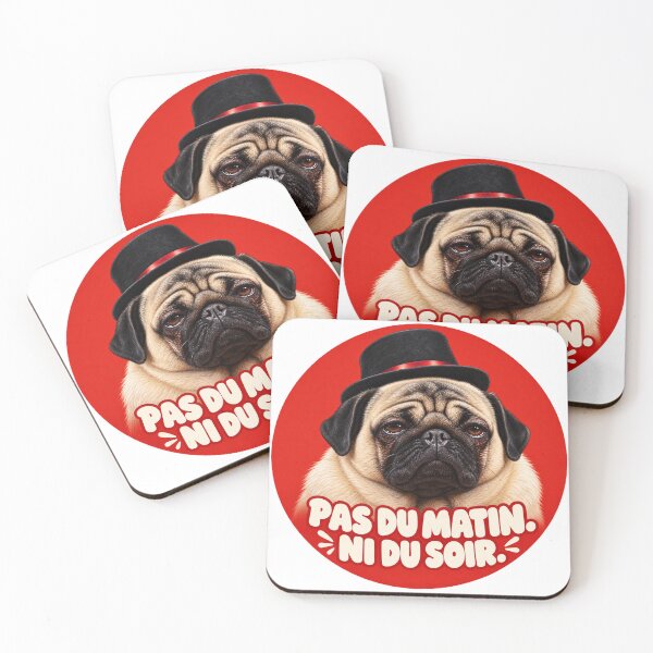 Item preview, Funny Pug – Not a Morning Person, Not a Night Owl – Grumpy Dog Humor designed and sold by ateliermnp.