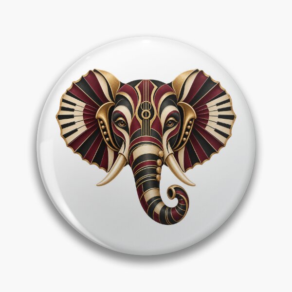 Item preview, Elephant Musical Portrait in 1930s Art Deco designed and sold by Mono.fi Studios.
