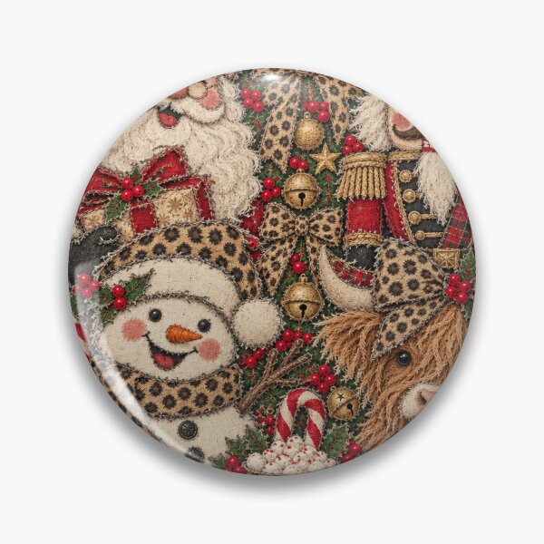 Item preview, Vintage Leopard Print Christmas Santa Nutcracker Snowman Highland Cow designed and sold by Nordo Studio.