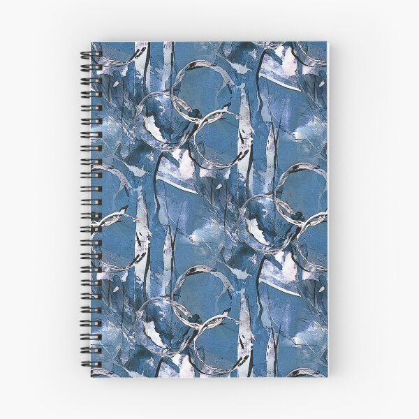 Item preview, Grunge White Painterly Abstract on Blue designed and sold by Artistestella.