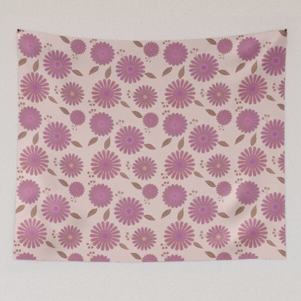 Item preview, Pink Brown and Mauve Floral on Beige  designed and sold by JaygiesDesign.