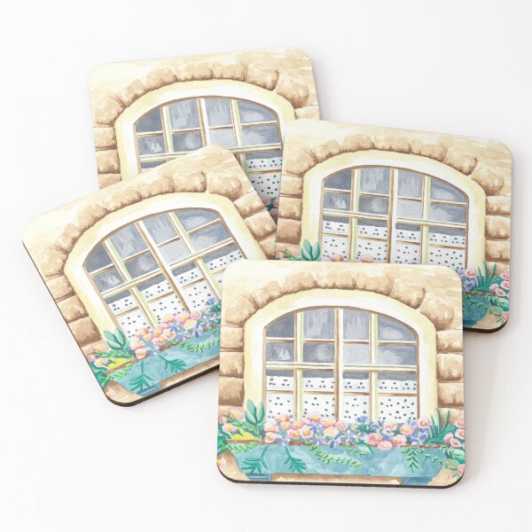 Item preview, Tuscan window with pretty flowers designed and sold by A Sweet  Fragrance Art.