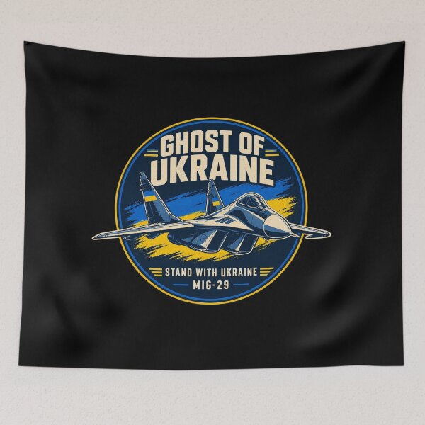 Item preview, Ghost of Kyiv MiG-29 - Ukrainian Air Force Slava Ukraini designed and sold by Becooldesing.