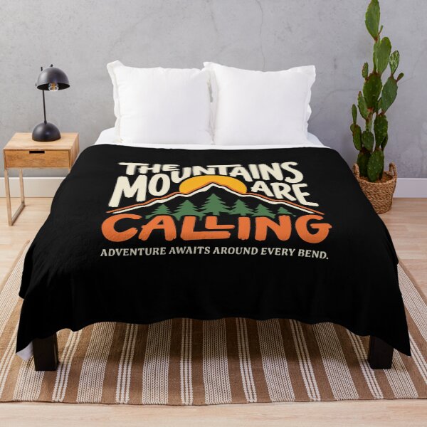 Item preview, The Mountains Are Calling Adventure Awaits Around Every Bend Outdoor Enthusiast Hiking Camping Nature Lover designed and sold by PopStars1993.