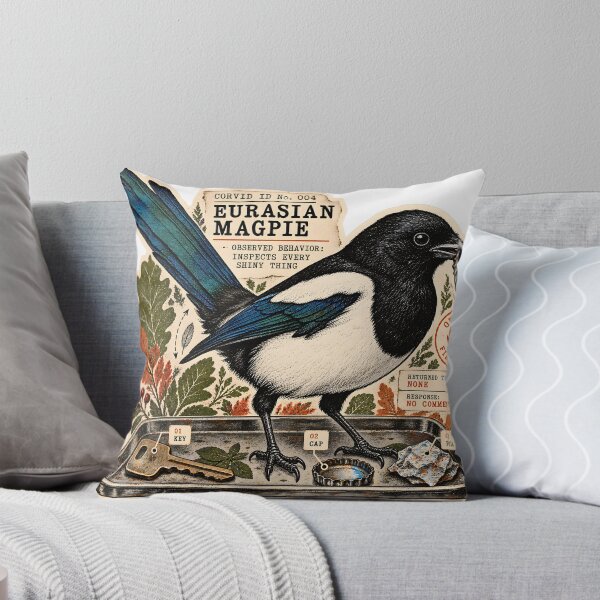 Item preview, Magpie Evidence Tray — "Returned to Owner: None" Birding Sticker designed and sold by OddbirdForest.