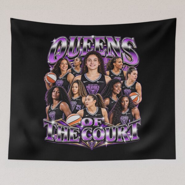 Item preview, Queens Of The Court Golden-State-Valkyries designed and sold by BartholomewAsh.