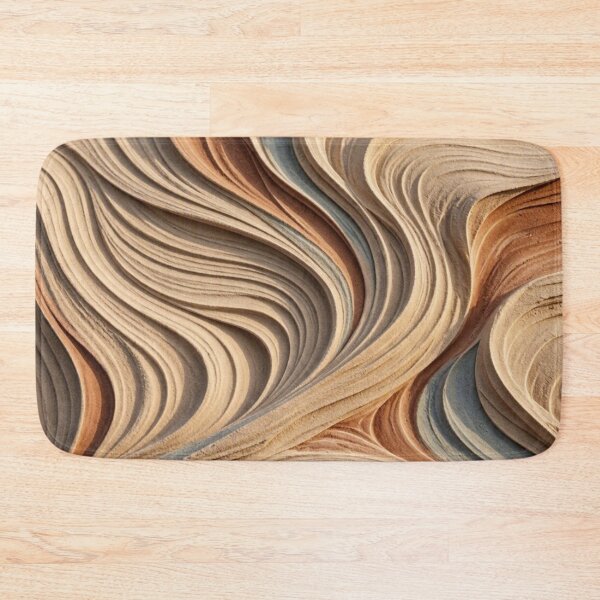 Item preview, 3D Textured Sand Waves Abstract Wabi Sabi Desert Dunes Beige Terracotta Wall Art designed and sold by Dogandesighn.