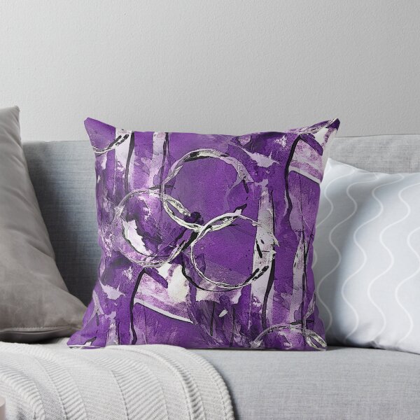 Item preview, Grunge White Painterly Abstract on Mauve designed and sold by Artistestella.