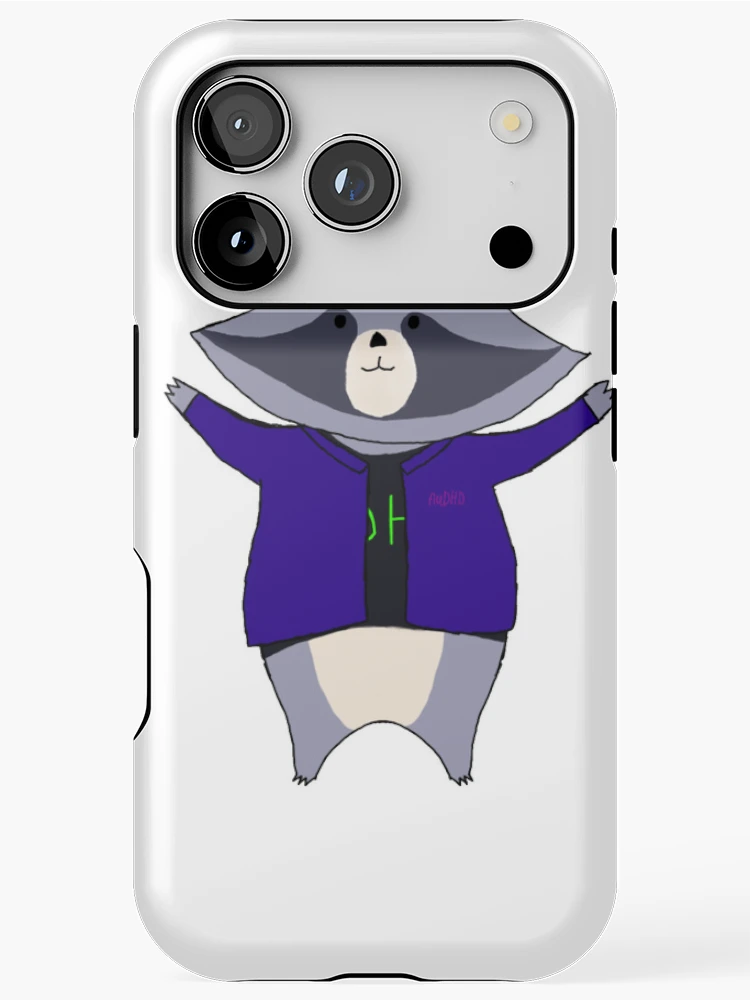 Thumbnail 1 of 4, iPhone Case, Audhd Raccoon designed and sold by FakeCreator27.