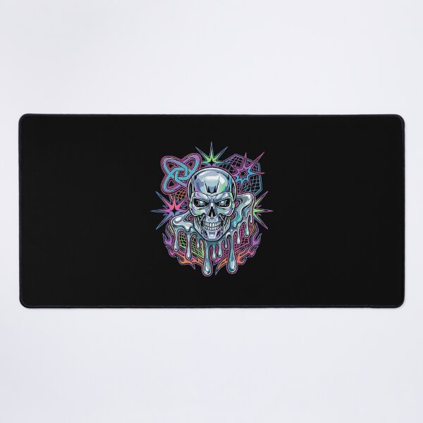 Item preview, Liquid Metal Skull Cyberpunk Synthwave Retrofuturism designed and sold by PopStars1993.