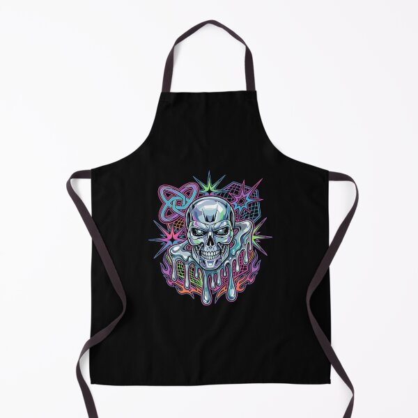 Item preview, Liquid Metal Skull Cyberpunk Synthwave Retrofuturism designed and sold by PopStars1993.