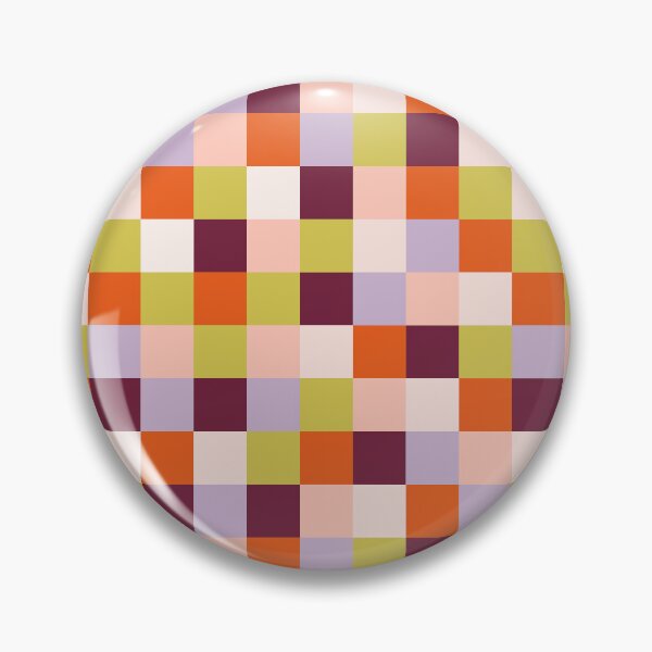Item preview, Fun Whimsical Warm Toned Brown Pink Purple Green Maroon Square Checkered Pattern designed and sold by Yulia Saraswati.