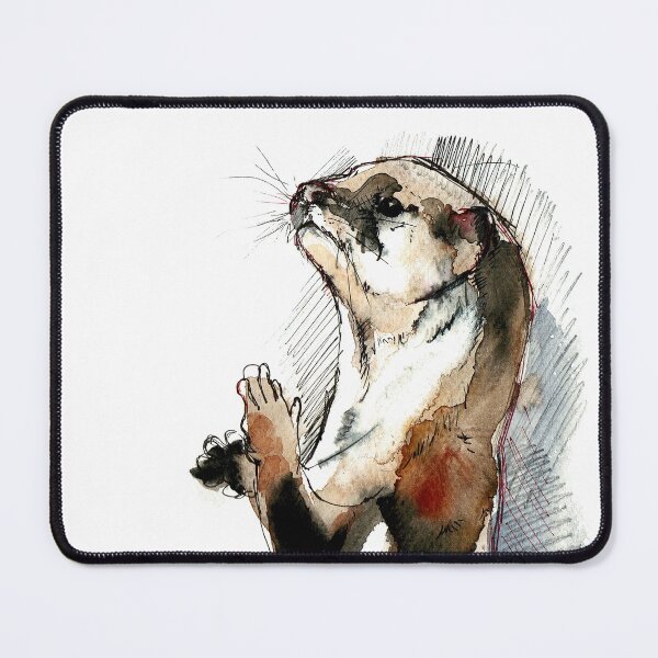 Item preview, Otter Amblonyx cinerea watercolor designed and sold by belettelepink.