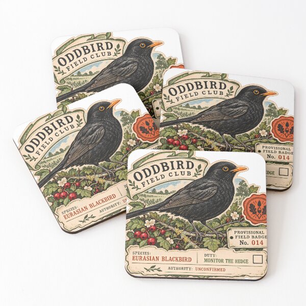 Item preview, Oddbird Field Club Member in Good Standing — Blackbird Seal designed and sold by OddbirdForest.