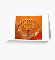Light in the Temple in orange Greeting Card