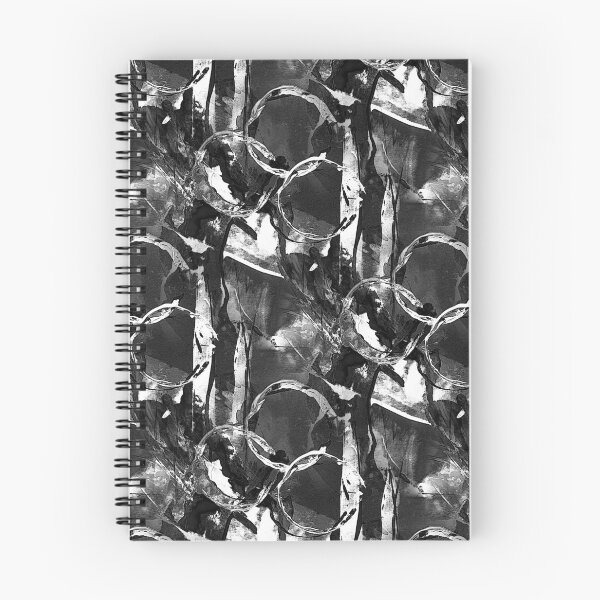 Item preview, Grunge White Painterly Abstract on Mustard Black designed and sold by Artistestella.