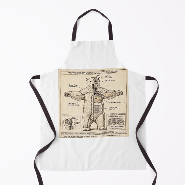 Item preview, Vintage Anatomy Of The Polar Bear Funny Sci-Fi Diagram Custard System designed and sold by inkfluenceart.