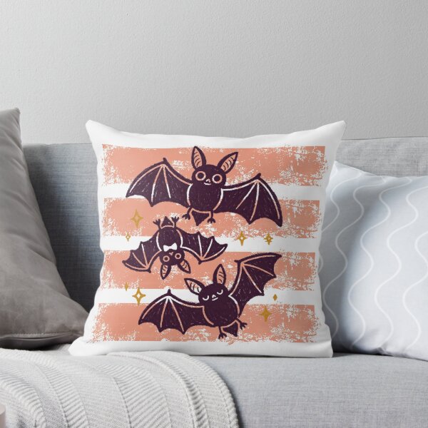 Item preview, Cute Flying Bats Pink Distressed Stripes Spooky Season designed and sold by Per My Last Nerve Studio.