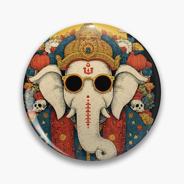 Item preview, Ganesha Golden Halo Vision – Ornamental Pop Art designed and sold by PANNARUK .