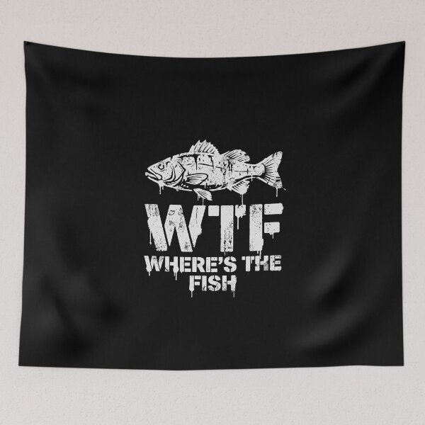 Item preview, WTF Where's The Fish Fishing Humor Angler Fisherman designed and sold by PopStars1993.