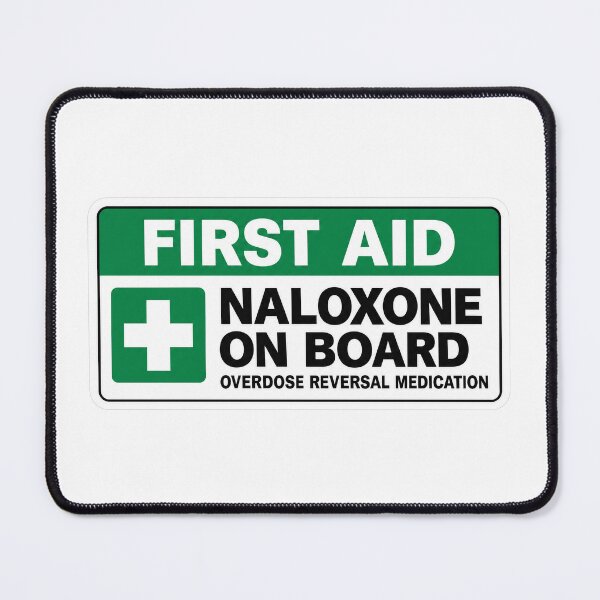 Item preview, Naloxone On Board – First Aid Safety Label designed and sold by Freekey Store.