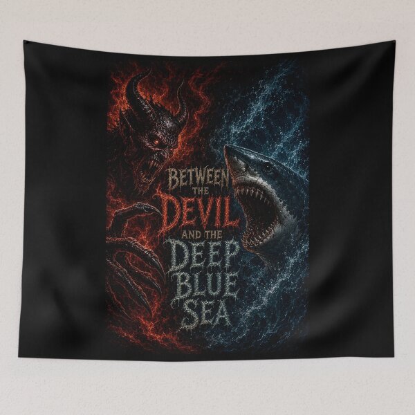 Item preview, Between the Devil and the Deep Blue Sea - Horror Dark Art designed and sold by HorrorWorldWeb.