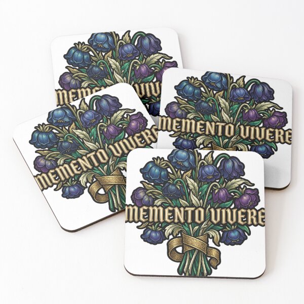 Item preview, Memento Vivere Wilted Flowers - Gothic Vanitas Emblem designed and sold by IllumeInk.