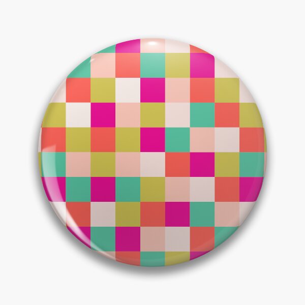 Item preview, Fun Whimsical Colorful Aquamarine Magenta Pink Purple Green Orange Square Checkered Pattern designed and sold by Yulia Saraswati.