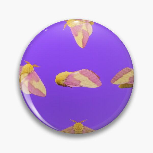 Item preview, Rosy Maple Moth – Pink Moth Pattern on Violet designed and sold by Helt-enkelt.