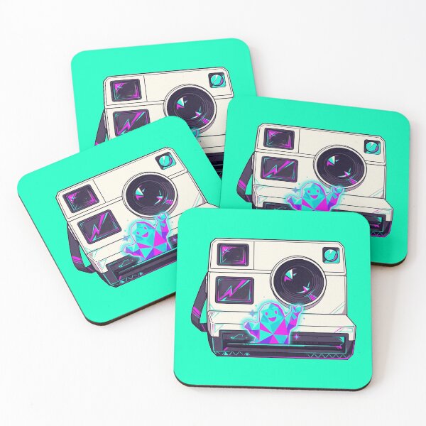 Item preview, Retro Polaroid Instant Camera Neon Ghost Synthwave Design designed and sold by KungPowUnicorn.